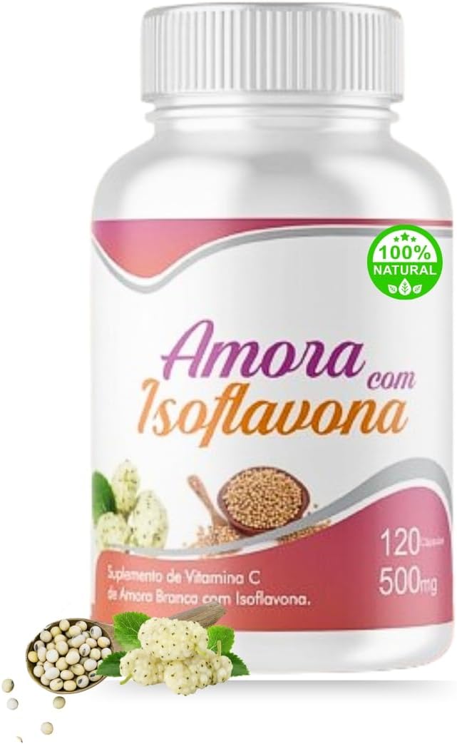 Amora Branca com Isoflavona 100% Puro Concentrado 500mg 120 Cápsulas - Imagem 2