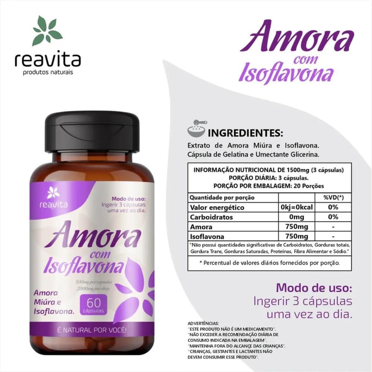 Suplemento Alimentar Feminino Mulheres Menopausa - 60 Cápsulas 500mg por Dose - Imagem 6