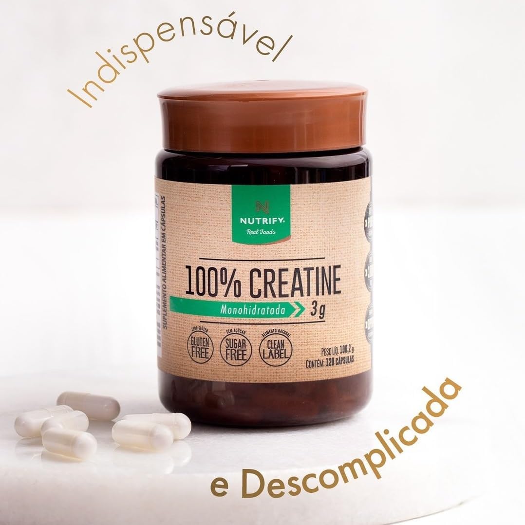 Creatine 100% Creatina Monohidratada Nutrify 120 Cápsulas - Imagem 4
