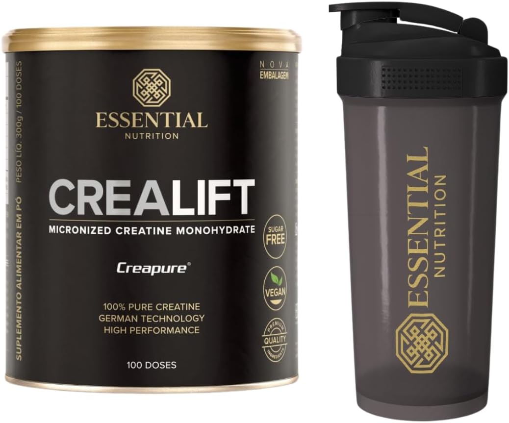 Crealift Essential Nutrition 300g - Creatina Creapure + Coqueteleira - Imagem 2